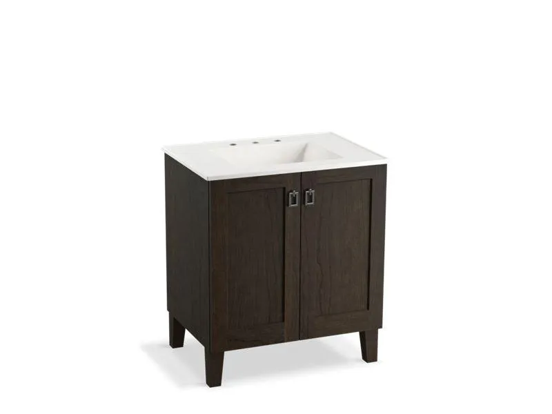 KOHLER K-99528-LG-1WA Poplin 30" bathroom vanity cabinet with legs and 2 doors
