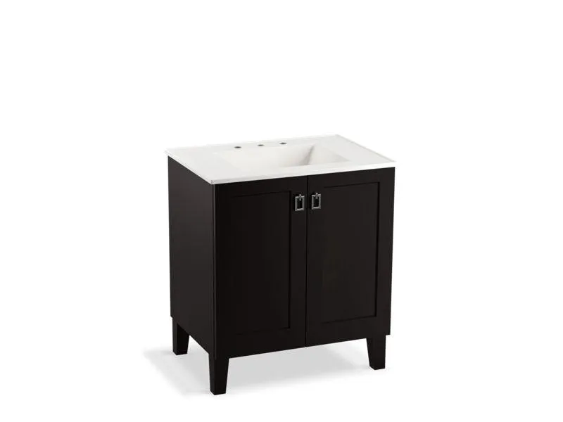 KOHLER K-99528-LG-1WA Poplin 30" bathroom vanity cabinet with legs and 2 doors