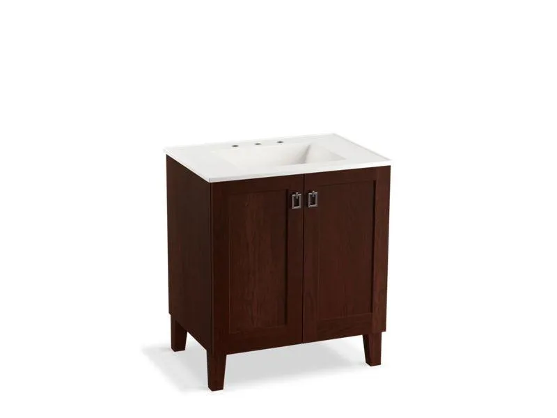KOHLER K-99528-LG-1WA Poplin 30" bathroom vanity cabinet with legs and 2 doors