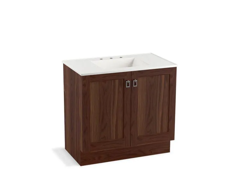 KOHLER K-99531-TK-1WA Poplin 36" bathroom vanity cabinet with toe kick and 2 doors