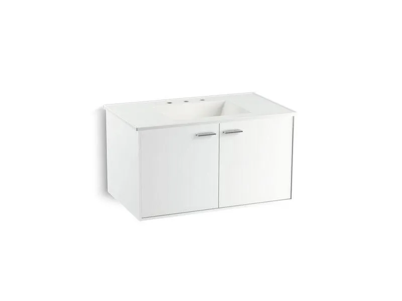 KOHLER K-99542-1WA Jute 36" wall-hung bathroom vanity cabinet with 2 doors