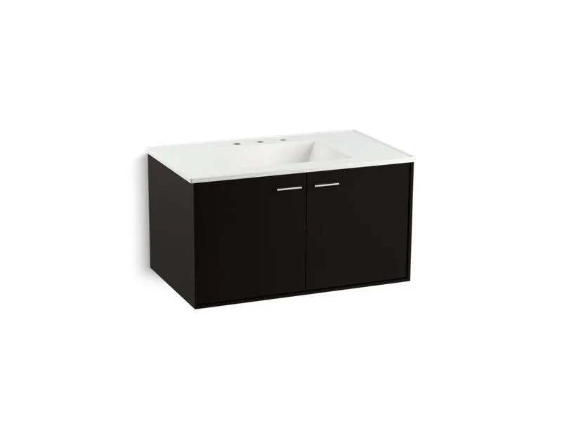 KOHLER K-99542-1WA Jute 36" wall-hung bathroom vanity cabinet with 2 doors