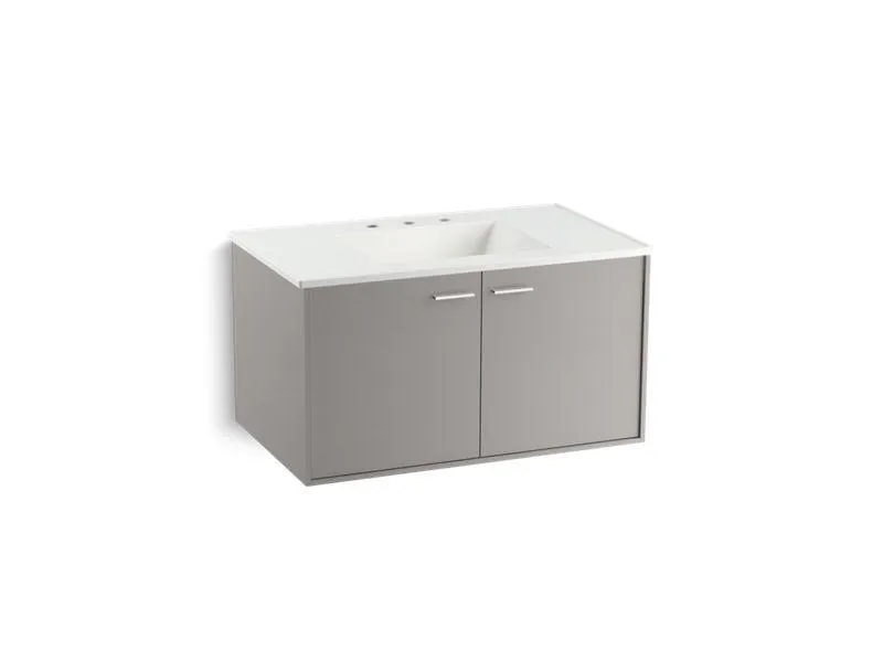 KOHLER K-99542-1WA Jute 36" wall-hung bathroom vanity cabinet with 2 doors