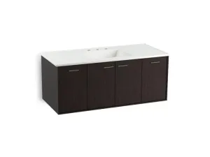 KOHLER K-99544-SD-1WA Jute 48" wall-hung bathroom vanity cabinet with 2 doors and 2 drawers, split top drawer