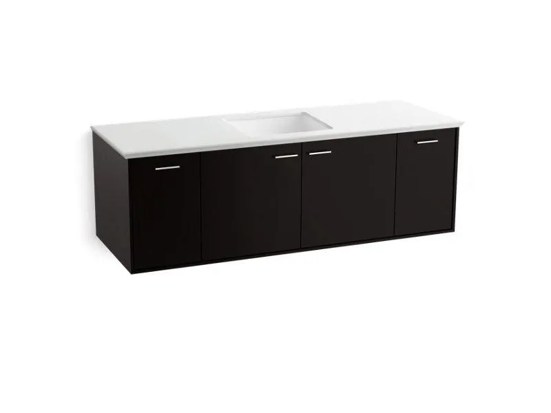 KOHLER K-99546-1WA Jute 60" wall-hung bathroom vanity cabinet with 2 doors and 2 drawers
