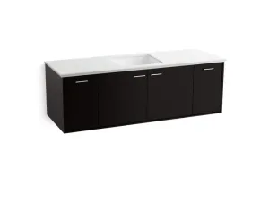 KOHLER K-99546-1WA Jute 60" wall-hung bathroom vanity cabinet with 2 doors and 2 drawers