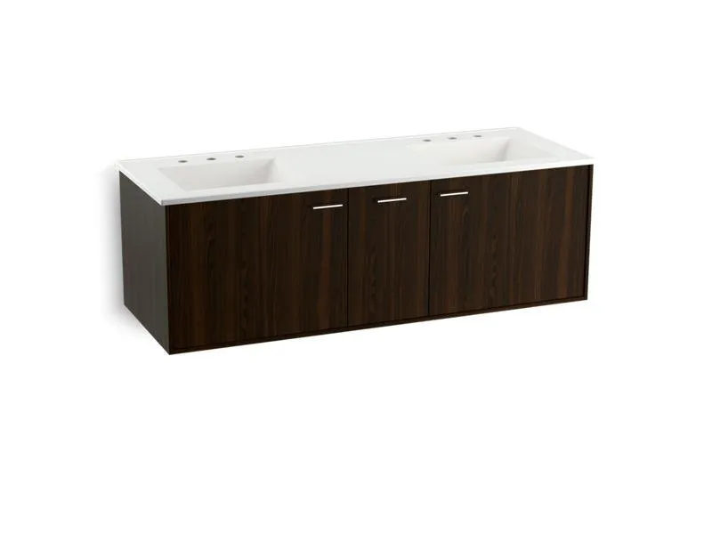 KOHLER K-99548-SD-1WA Jute 60" wall-hung bathroom vanity cabinet with 2 doors and 1 split drawer