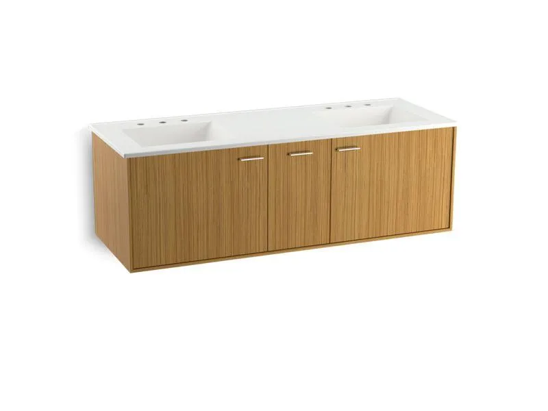 KOHLER K-99548-SD-1WA Jute 60" wall-hung bathroom vanity cabinet with 2 doors and 1 split drawer