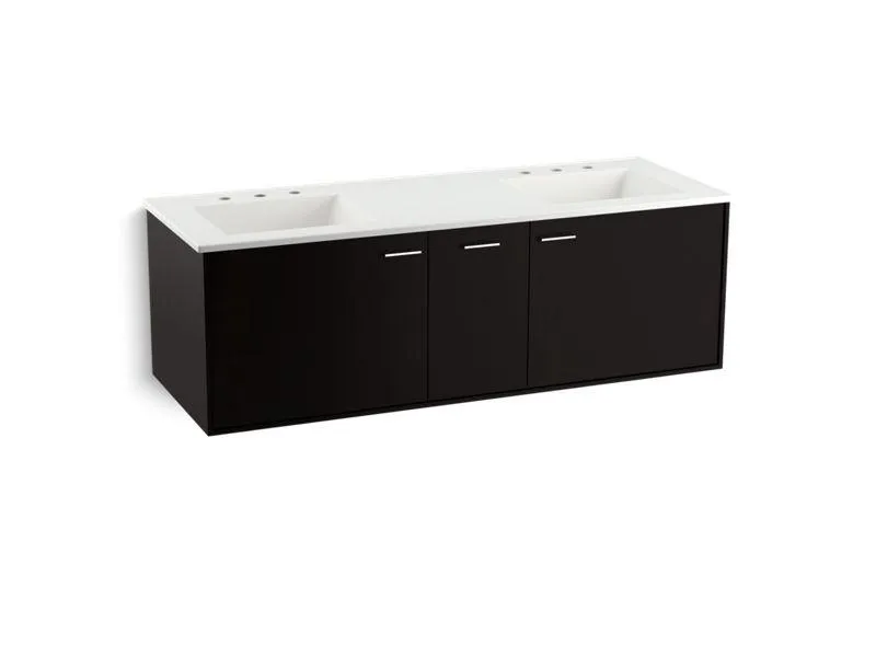 KOHLER K-99548-SD-1WA Jute 60" wall-hung bathroom vanity cabinet with 2 doors and 1 split drawer