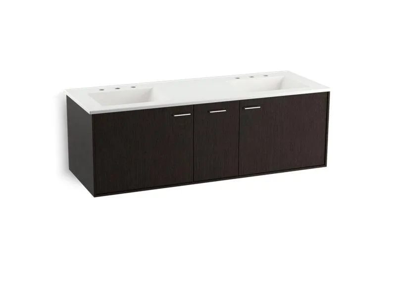 KOHLER K-99548-SD-1WA Jute 60" wall-hung bathroom vanity cabinet with 2 doors and 1 split drawer