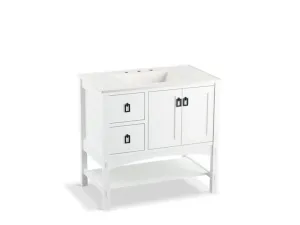 KOHLER K-99556-L-1WA Marabou 36" bathroom vanity cabinet with 2 doors and 2 drawers on left