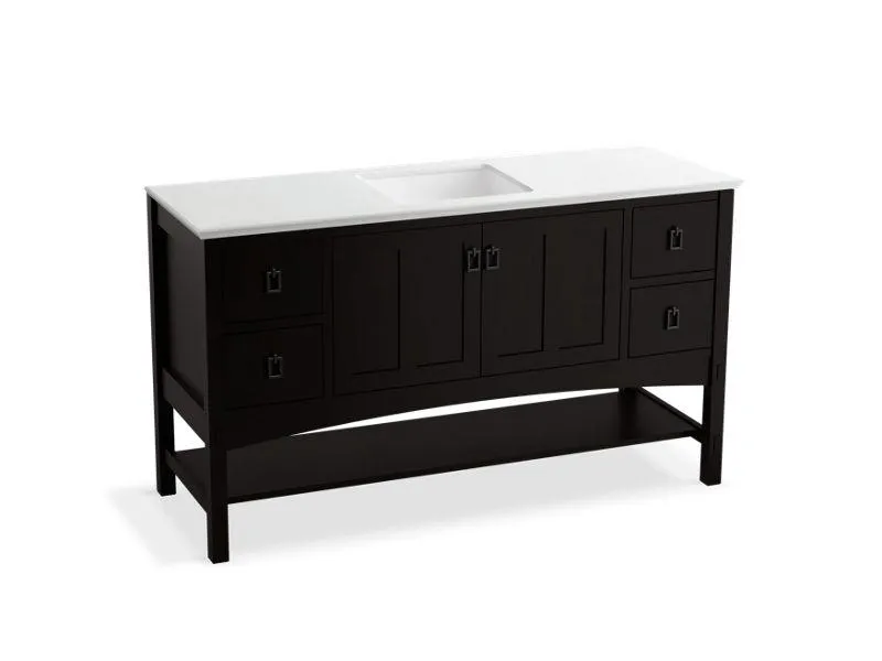KOHLER K-99558-1WA Marabou 60" bathroom vanity cabinet with 2 doors and 4 drawers