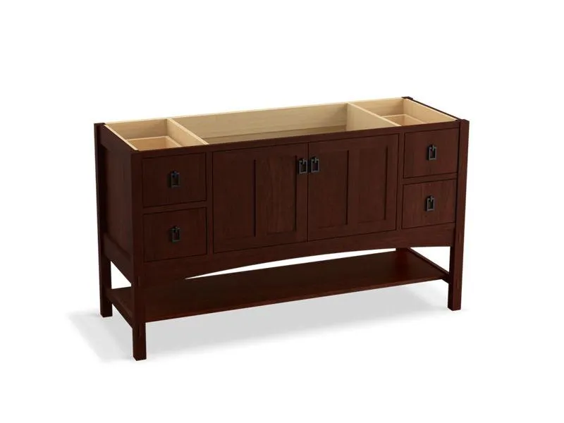 KOHLER K-99558-1WA Marabou 60" bathroom vanity cabinet with 2 doors and 4 drawers