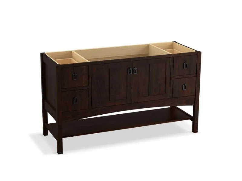 KOHLER K-99558-1WA Marabou 60" bathroom vanity cabinet with 2 doors and 4 drawers