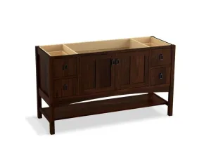 KOHLER K-99558-1WA Marabou 60" bathroom vanity cabinet with 2 doors and 4 drawers