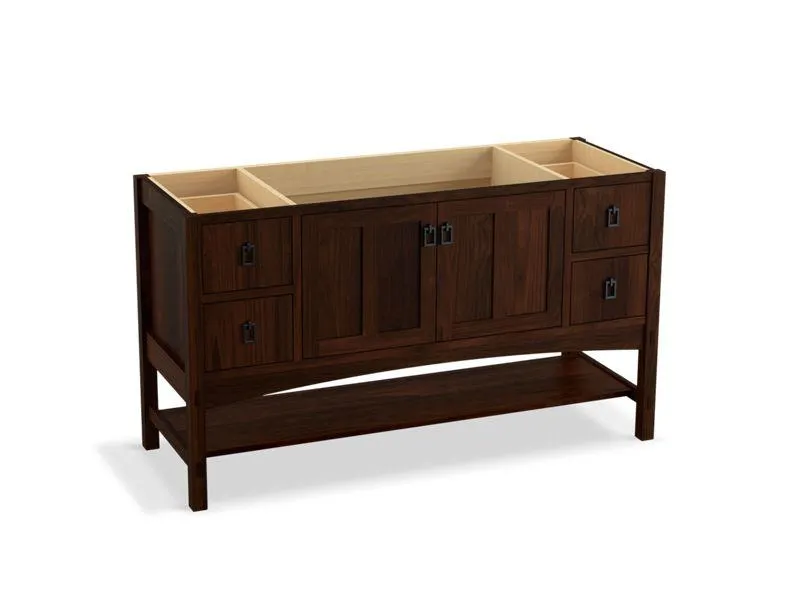 KOHLER K-99558-1WA Marabou 60" bathroom vanity cabinet with 2 doors and 4 drawers