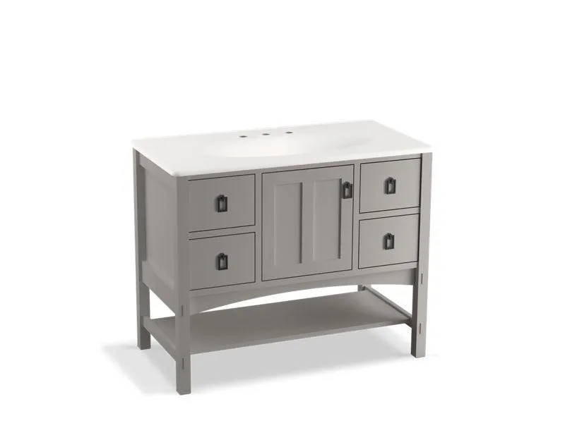 KOHLER K-99568-1WA Marabou 42" bathroom vanity cabinet with 1 door and 4 drawers