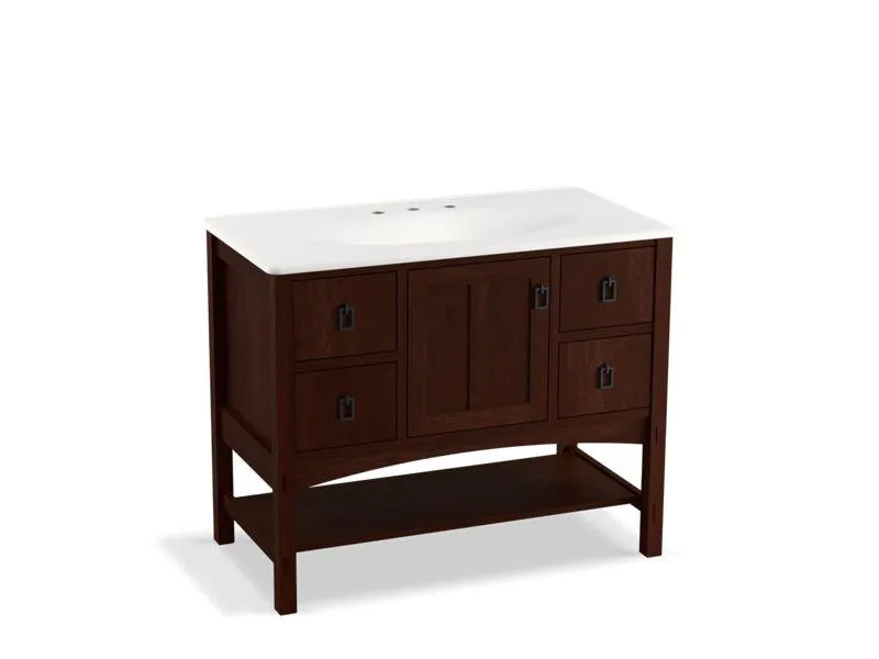 KOHLER K-99568-1WA Marabou 42" bathroom vanity cabinet with 1 door and 4 drawers