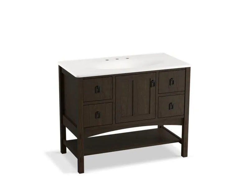 KOHLER K-99568-1WA Marabou 42" bathroom vanity cabinet with 1 door and 4 drawers