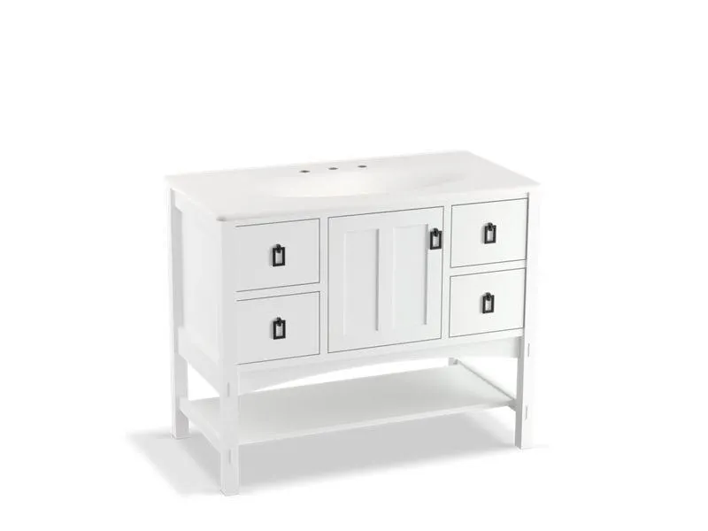KOHLER K-99568-1WA Marabou 42" bathroom vanity cabinet with 1 door and 4 drawers