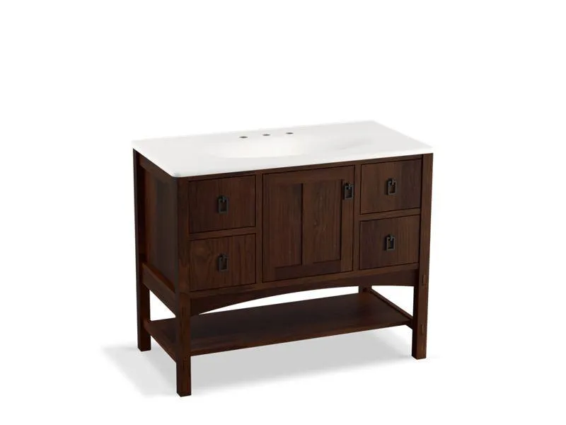 KOHLER K-99568-1WA Marabou 42" bathroom vanity cabinet with 1 door and 4 drawers