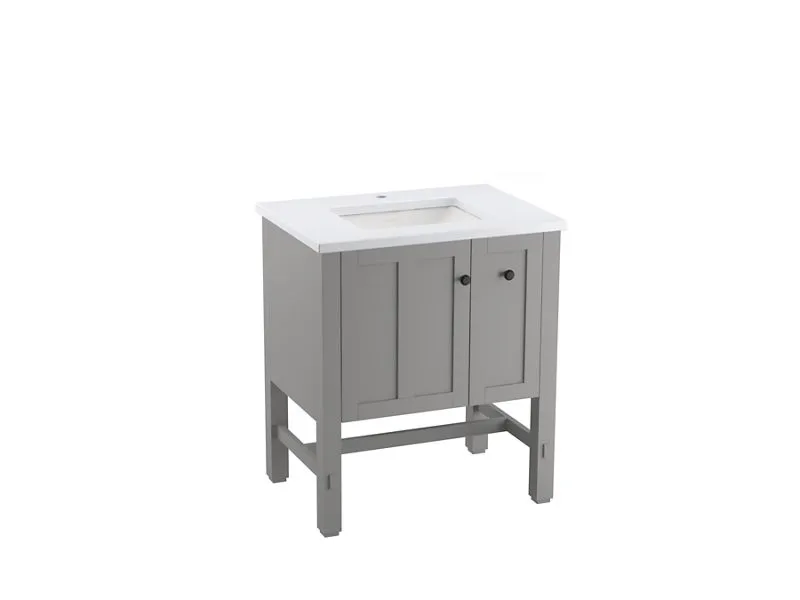 KOHLER K-CM5289-BD1 Tresham 30" bathroom vanity cabinet with sink and quartz top