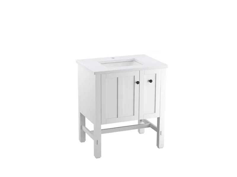 KOHLER K-CM5289-BD1 Tresham 30" bathroom vanity cabinet with sink and quartz top