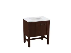 KOHLER K-CM5289-BD1 Tresham 30" bathroom vanity cabinet with sink and quartz top
