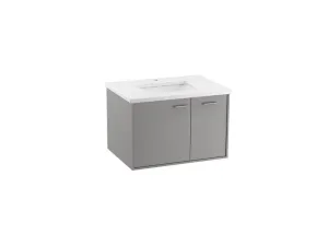 KOHLER K-CM99541-BD1 Jute 30" wall-hung bathroom vanity cabinet with sink and quartz top