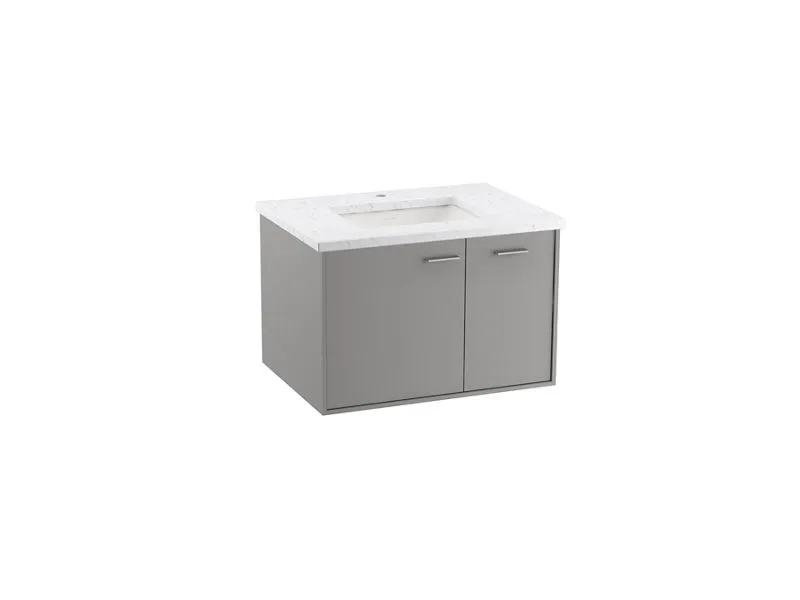 KOHLER K-CM99541-BD1 Jute 30" wall-hung bathroom vanity cabinet with sink and quartz top