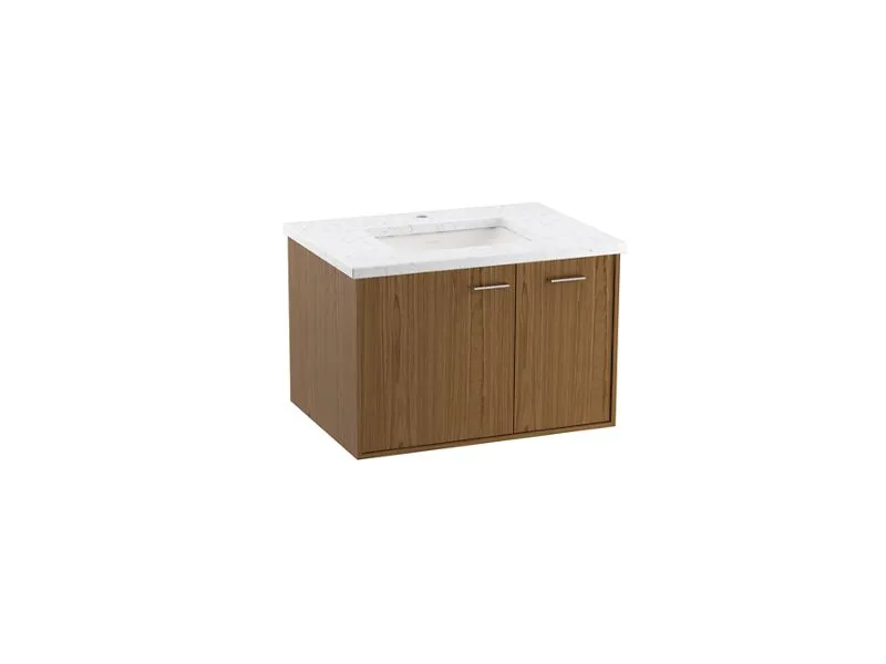 KOHLER K-CM99541-BD1 Jute 30" wall-hung bathroom vanity cabinet with sink and quartz top