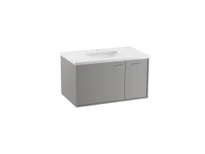 KOHLER K-CM99543-BD1 Jute 36" wall-hung bathroom vanity cabinet with sink and quartz top