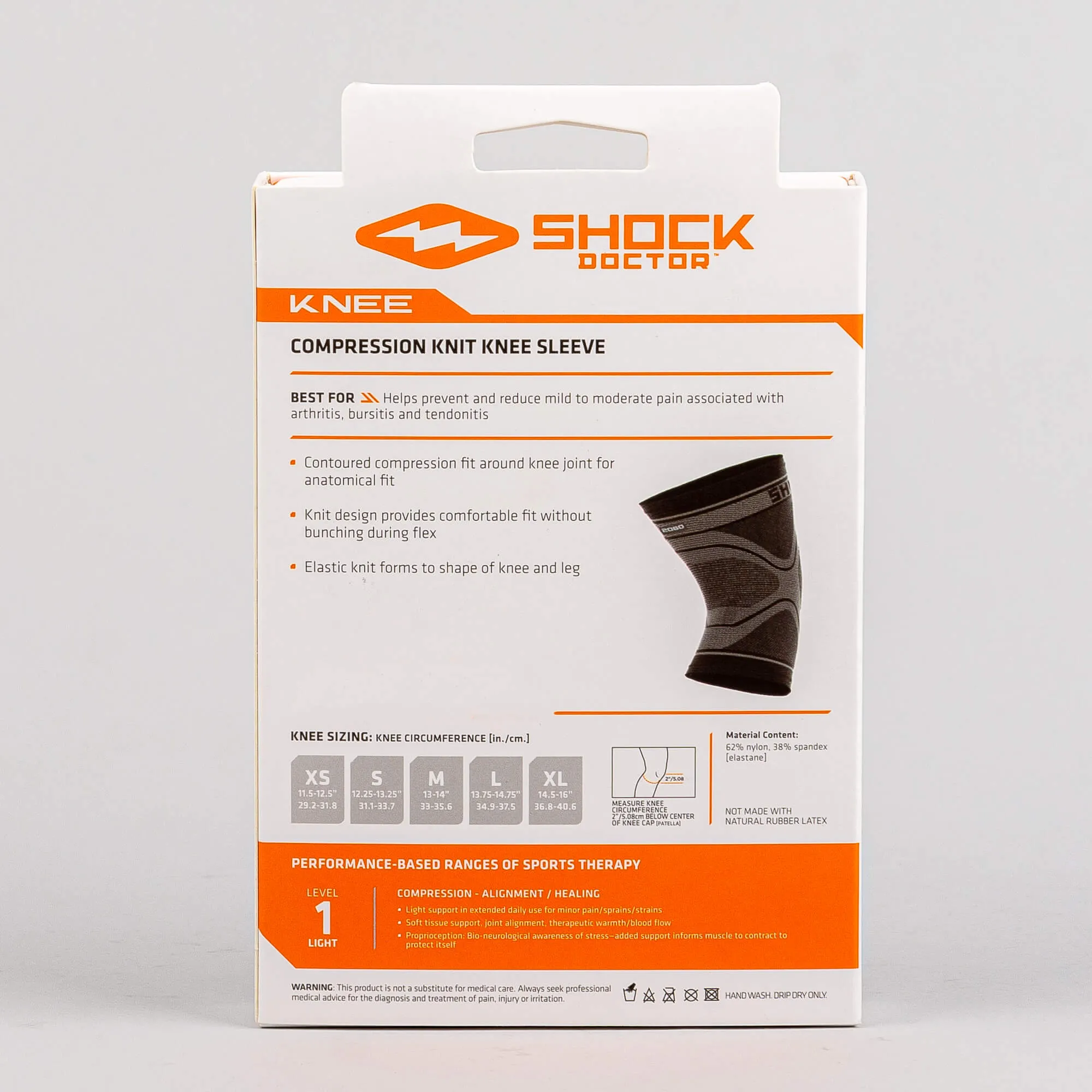 Kompresný návlek na koleno Shock Doctor Compression Knit Knee Sleeve čierny