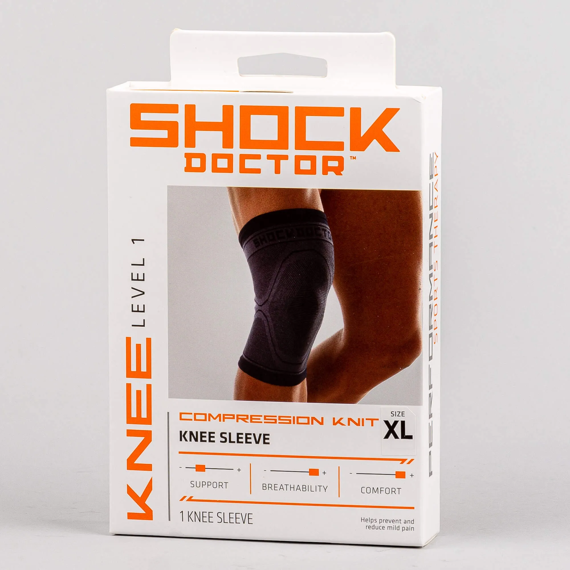 Kompresný návlek na koleno Shock Doctor Compression Knit Knee Sleeve čierny