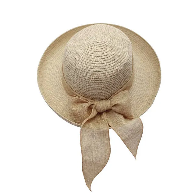 Ladies Straw Bowler Sun Hat