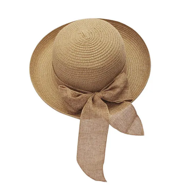 Ladies Straw Bowler Sun Hat