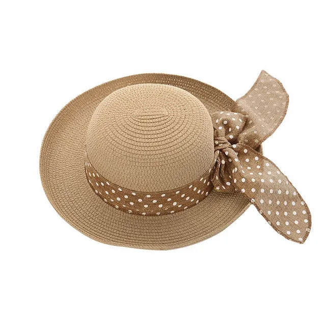 Ladies Straw Bowler Sun Hat