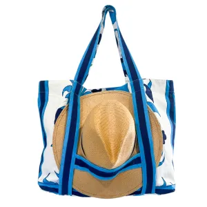 Large Beach Bag With Hat Holder