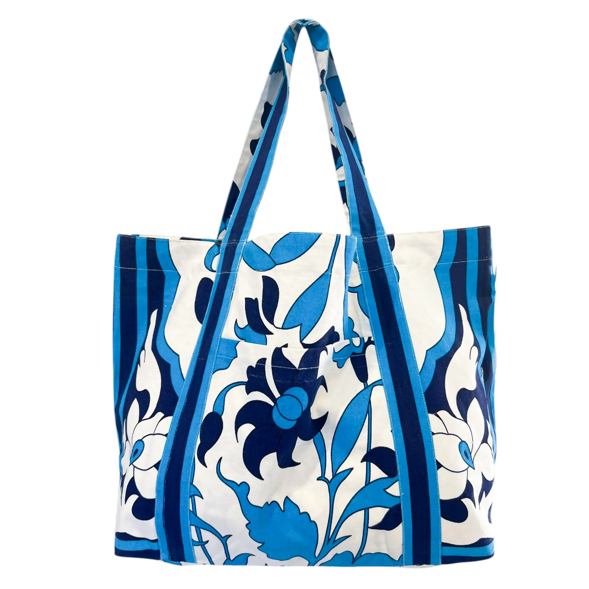 Large Beach Bag With Hat Holder