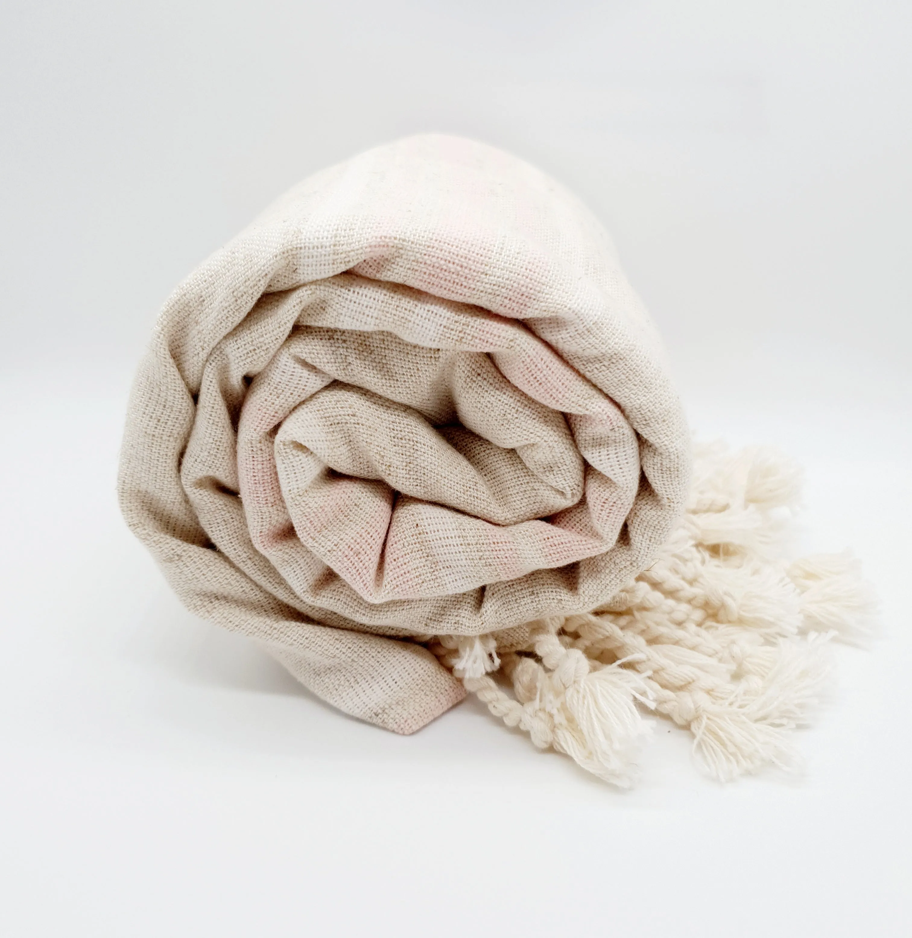 Large Dune Linen Towel PINK