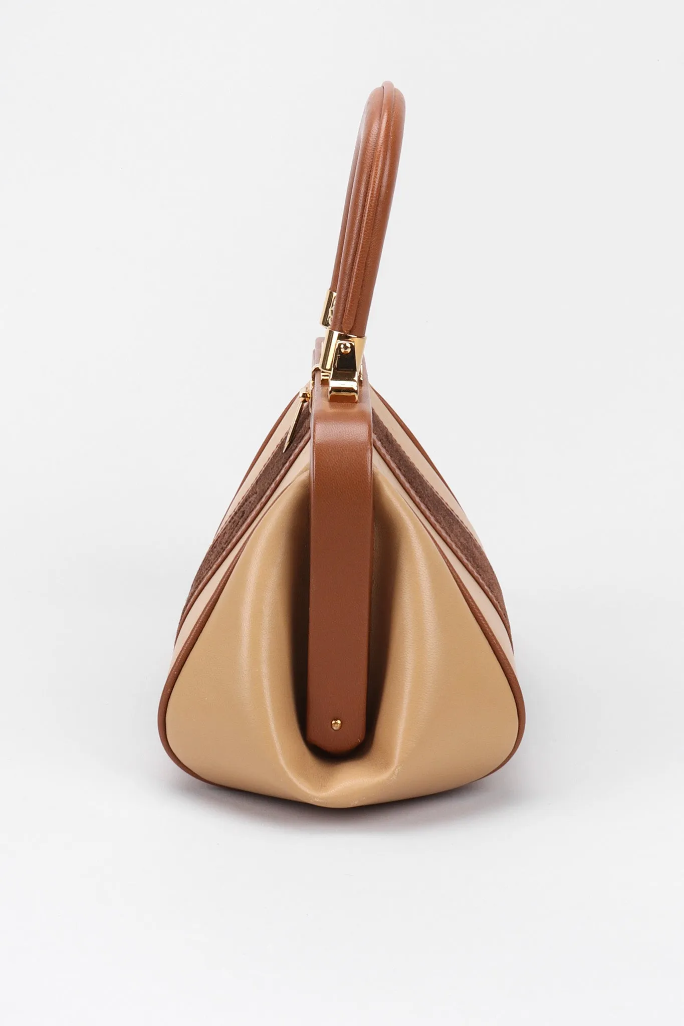 Leather & Velvet Mini Bagonghi Bag