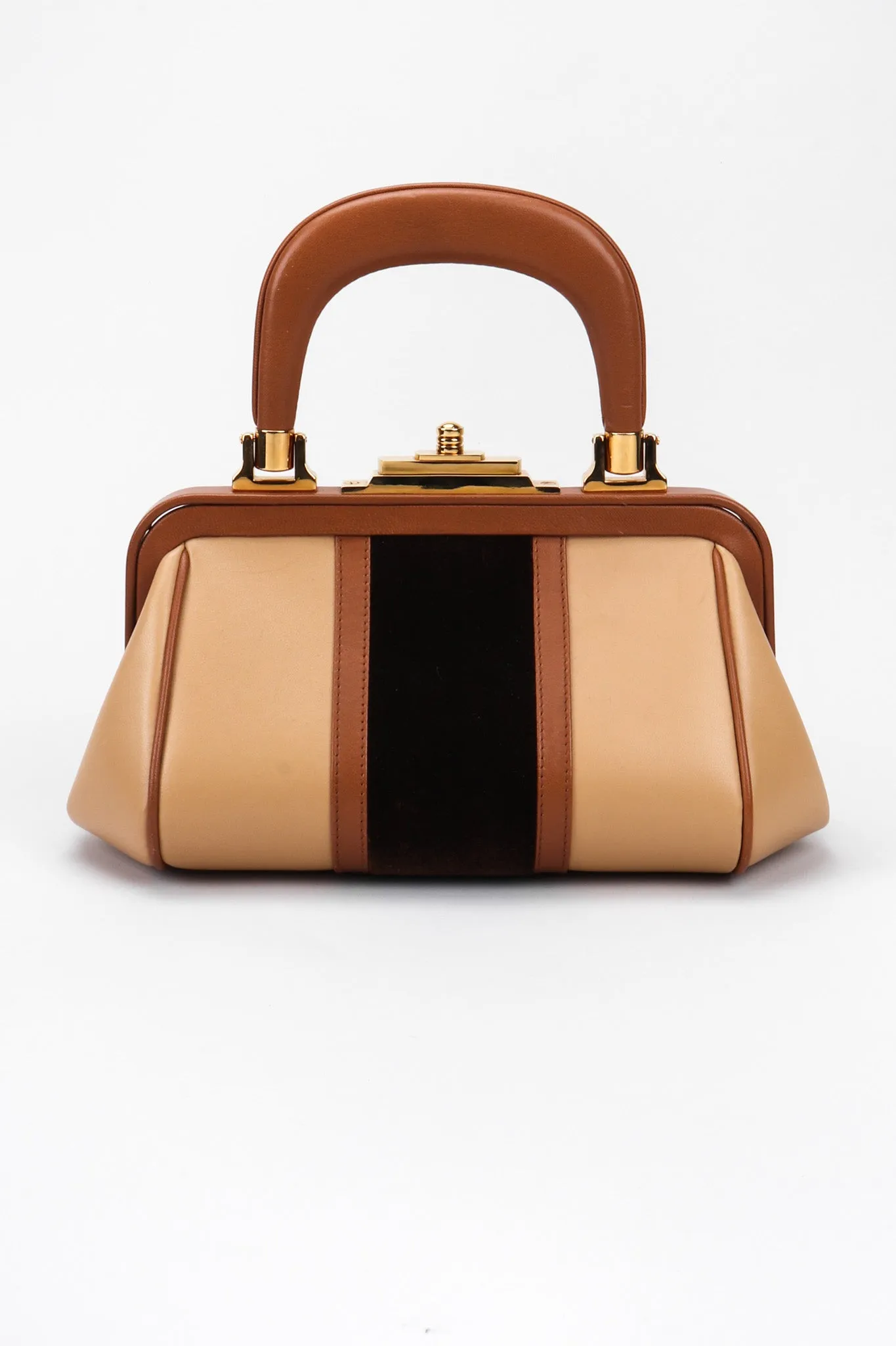Leather & Velvet Mini Bagonghi Bag