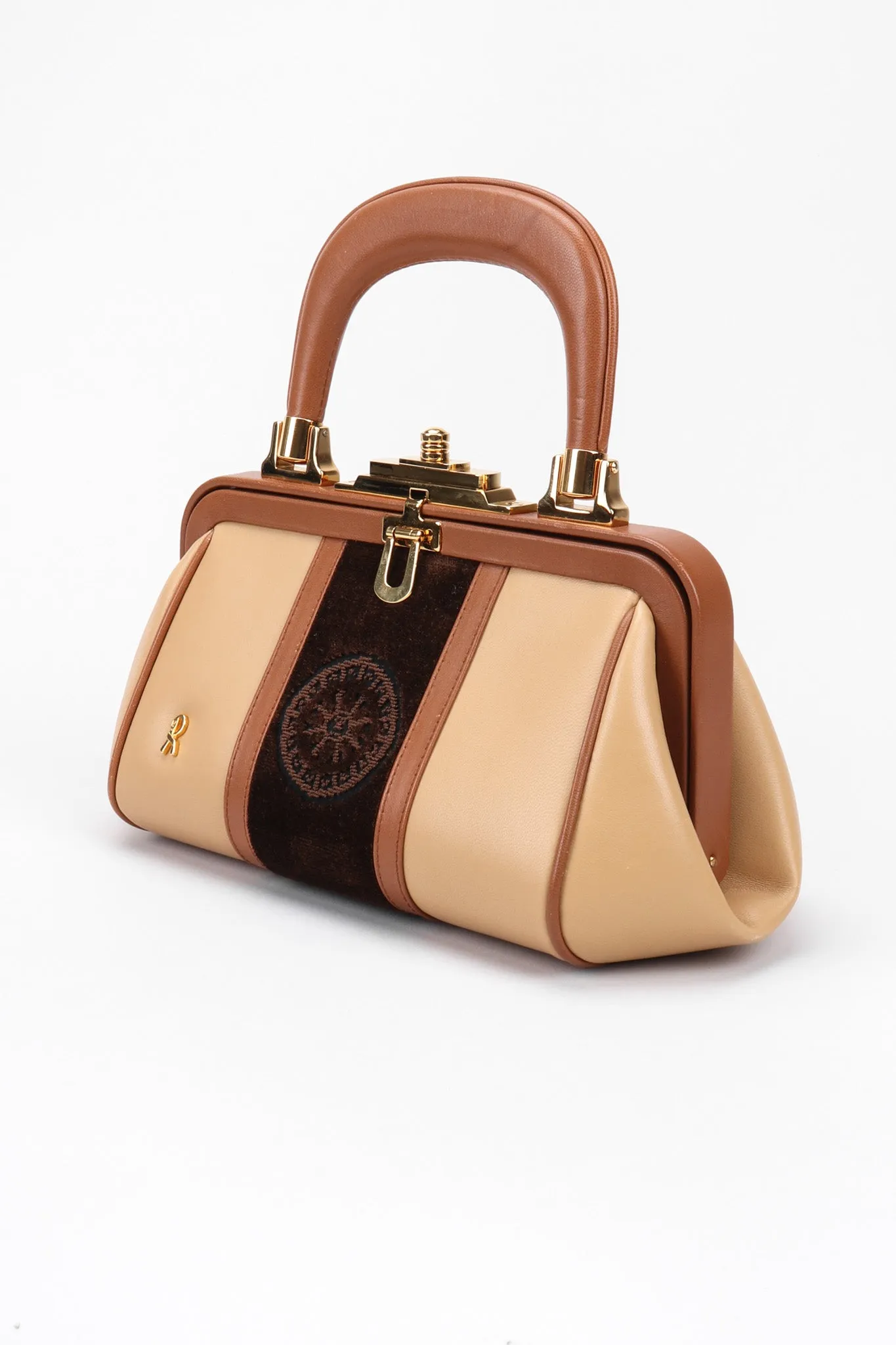 Leather & Velvet Mini Bagonghi Bag