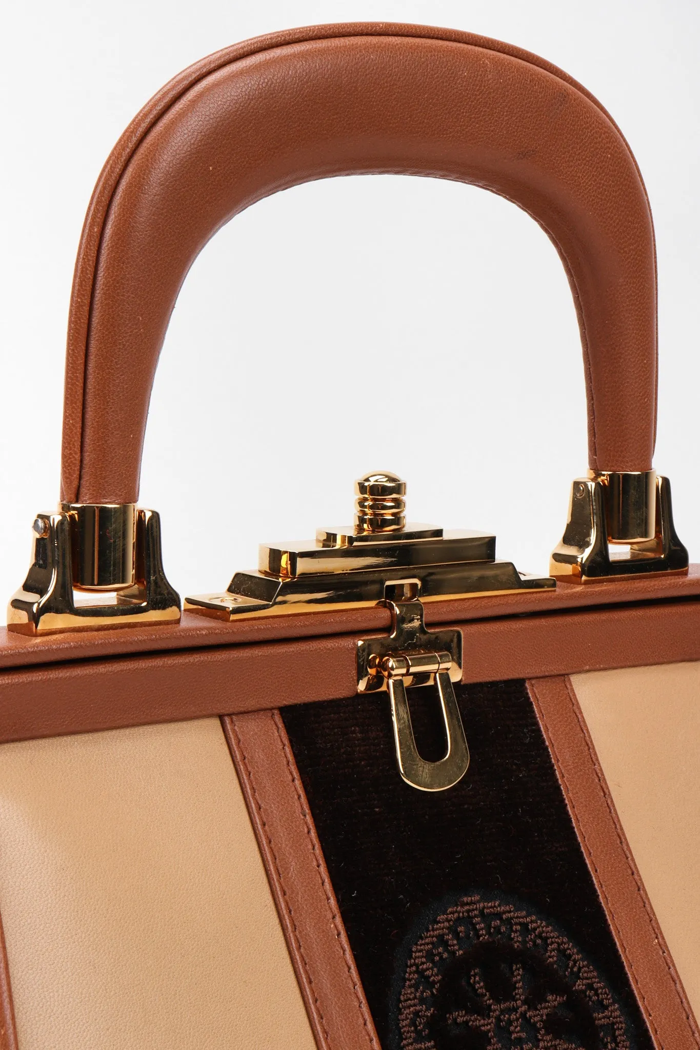 Leather & Velvet Mini Bagonghi Bag