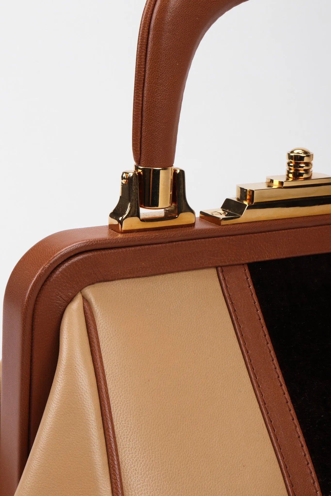 Leather & Velvet Mini Bagonghi Bag
