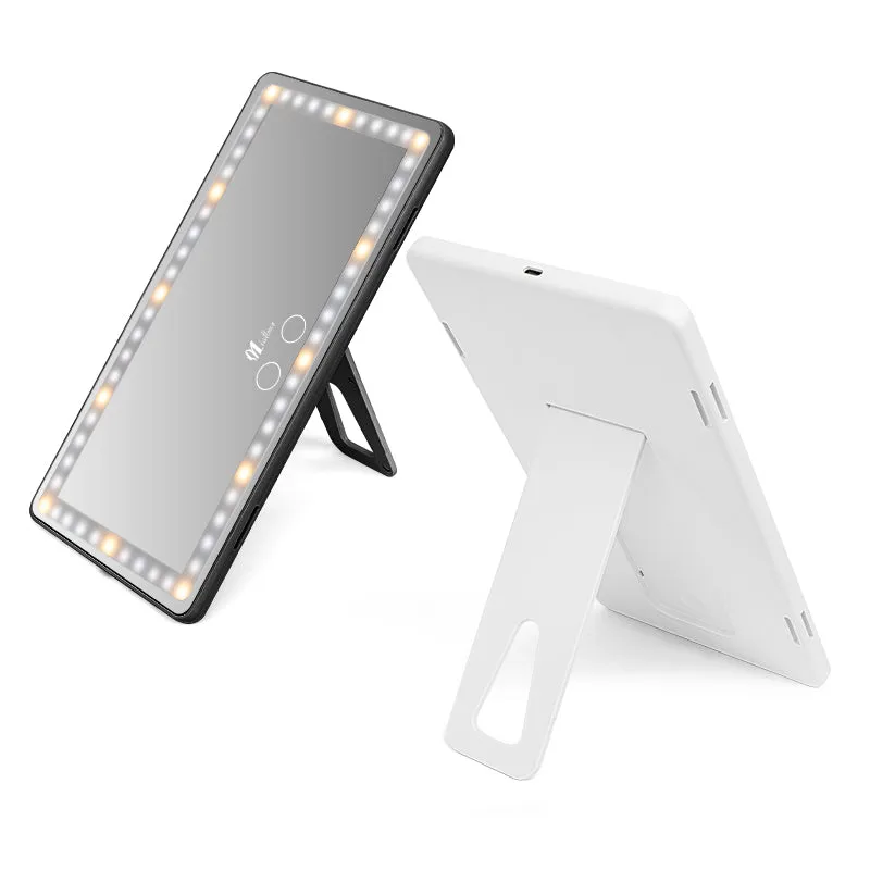 LED Car Vanity Mirror with Holder for Vehicle Sun Visor Beauty Mirror