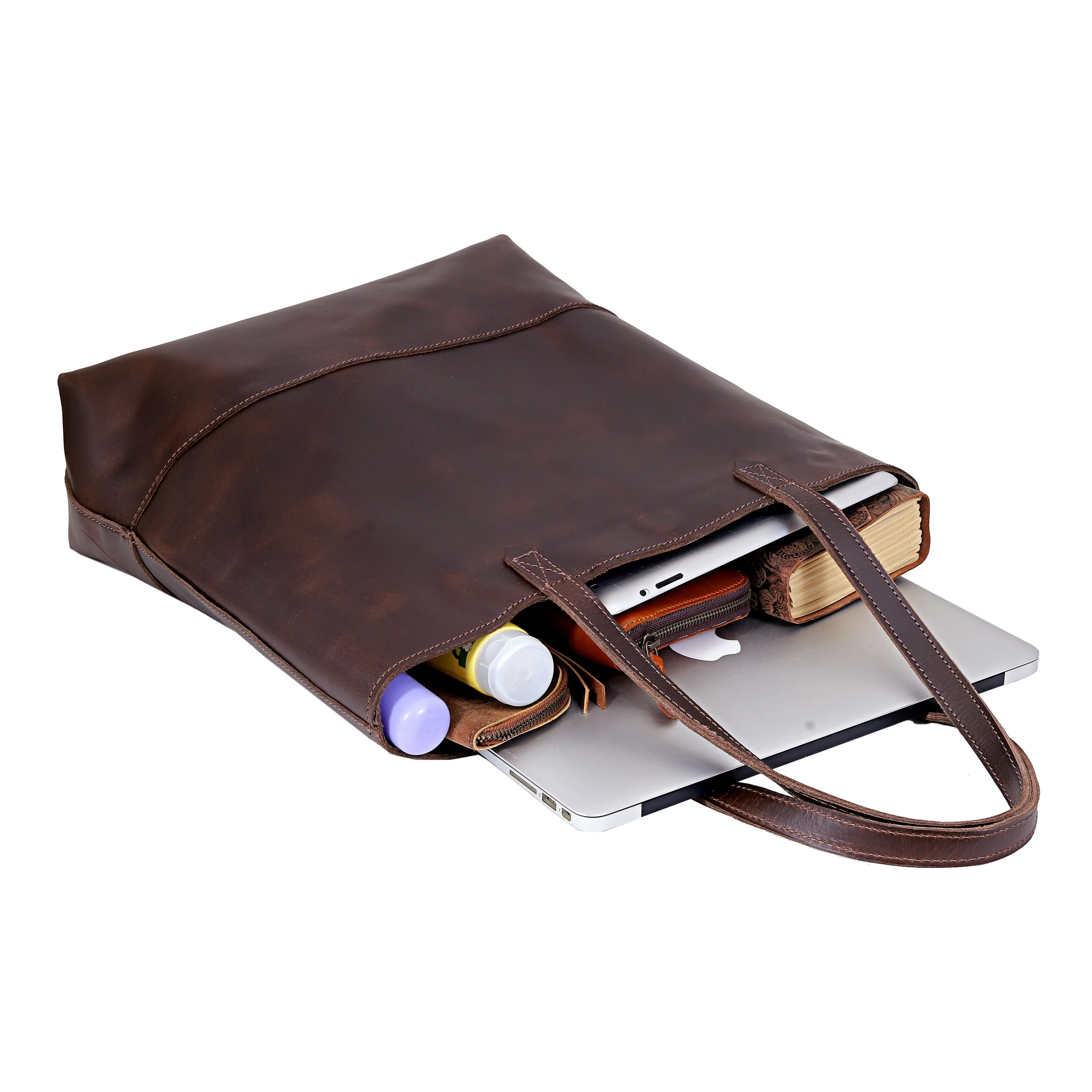 Lila Buffalo Leather Tote Bag
