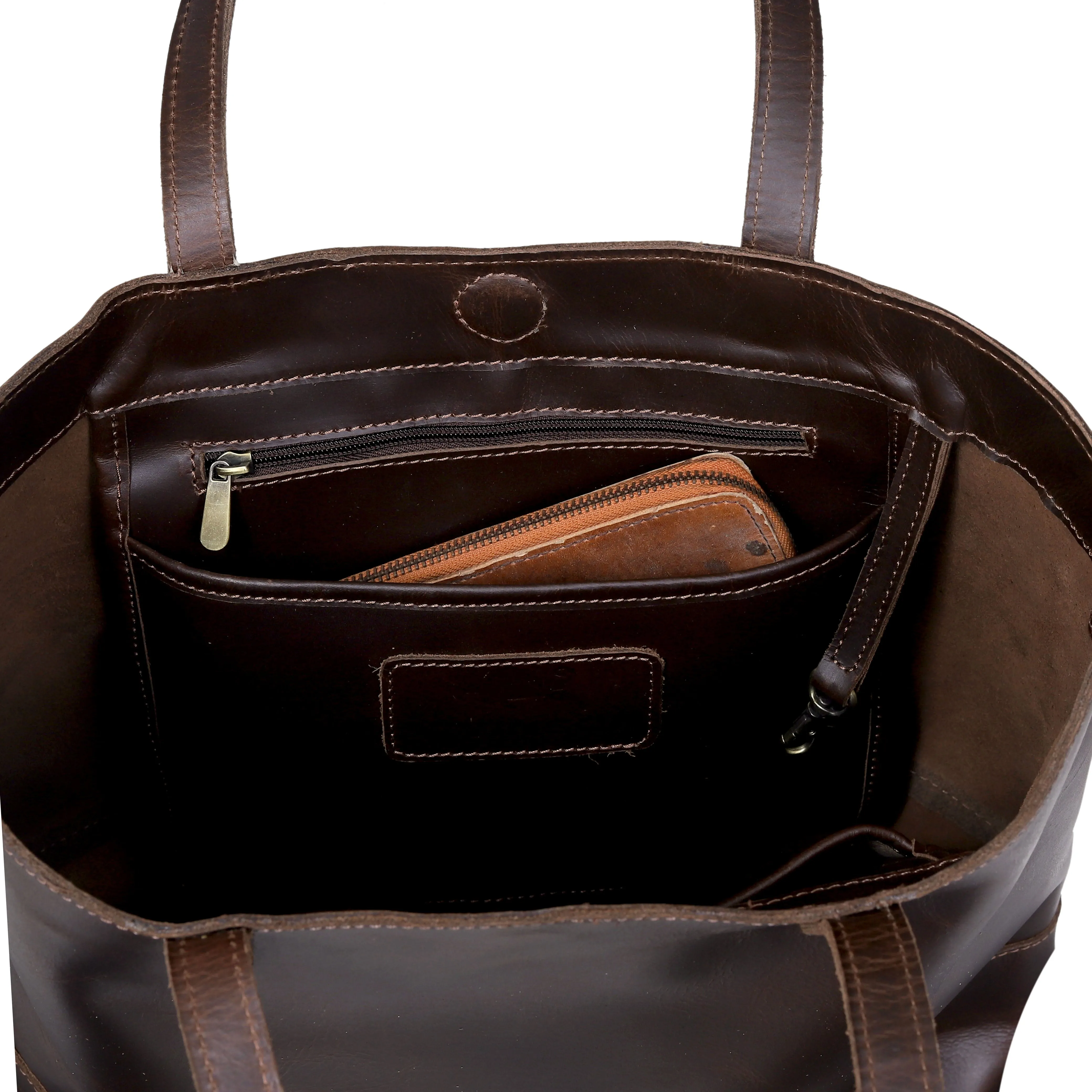 Lila Buffalo Leather Tote Bag