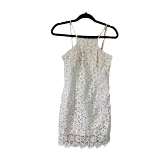 Lilly Pulitzer - Katie Cut-in Daisy Lace Dress - Resort White - 4