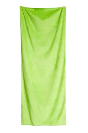 Lime Solid Velour Extra Long Beach Towel